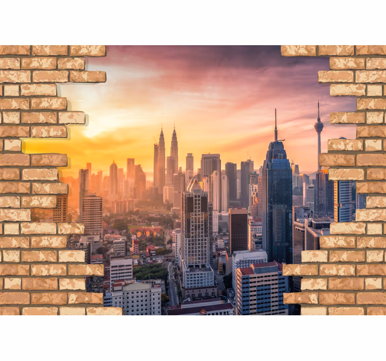 Fotomurale città skyline di kuala lumpur - TenStickers