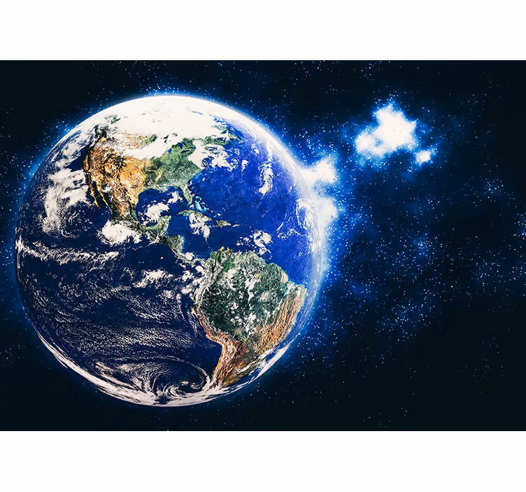 Fotomurale spaziale vista planetaria dall'orbita - TenStickers