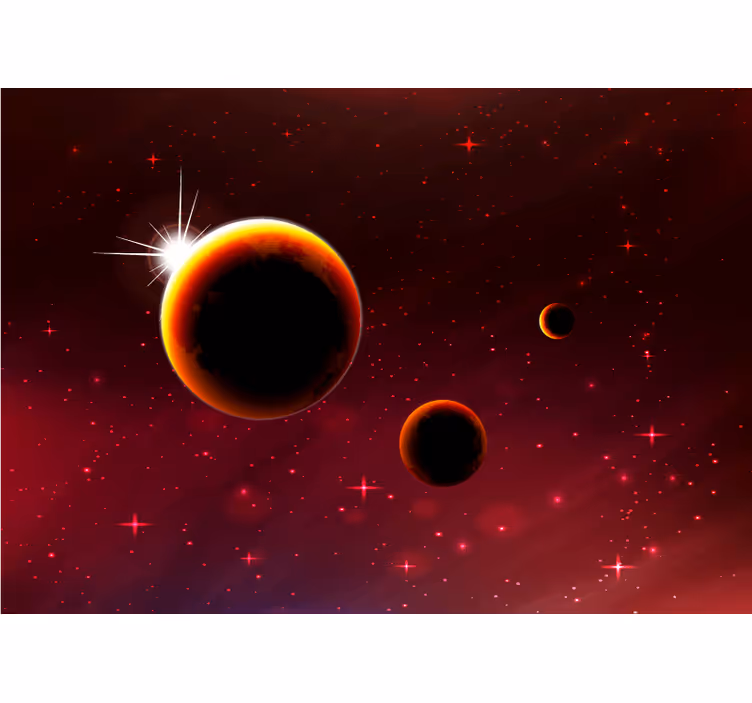 Fotomurale spaziale scena dei corpi celesti - TenStickers