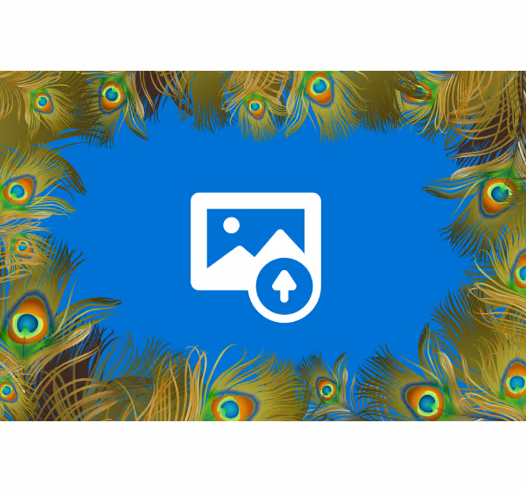 Fotomurali textures contorno di piume di pavone - TenStickers