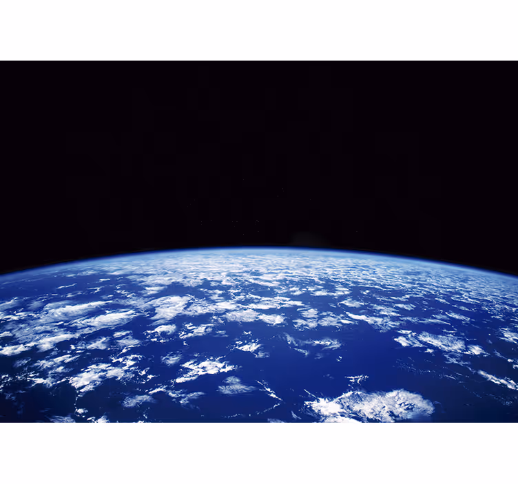 Fotomurale spaziale pianeta visto dall'orbita - TenStickers
