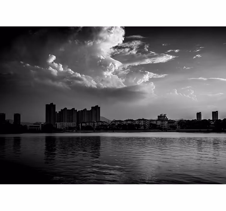 Fotomurale città skyline di riflessione urbana - TenStickers