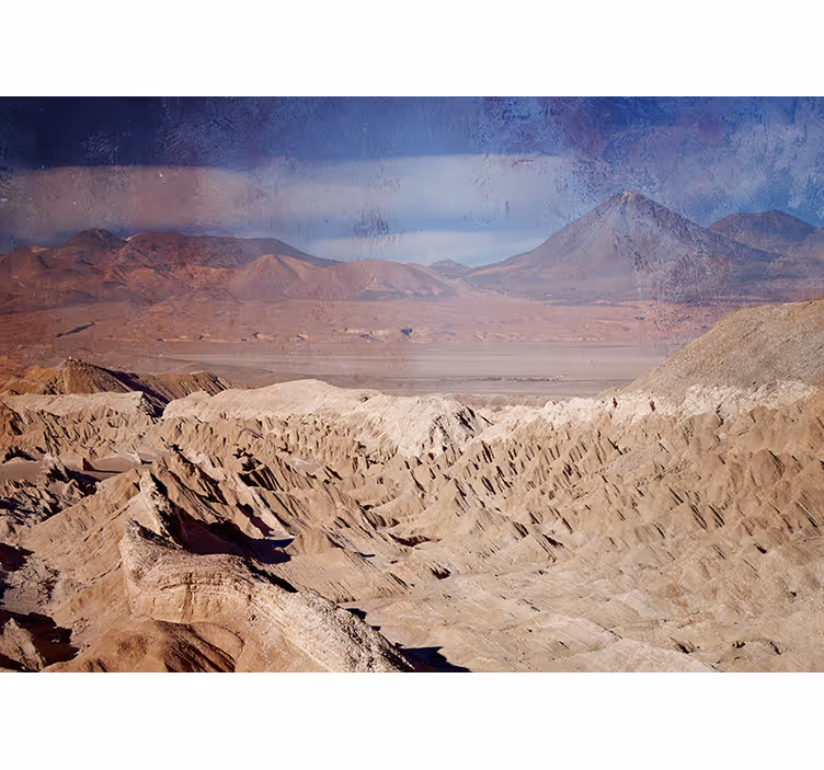 Fotomurale paesaggi paesaggio montuoso del deserto - TenStickers