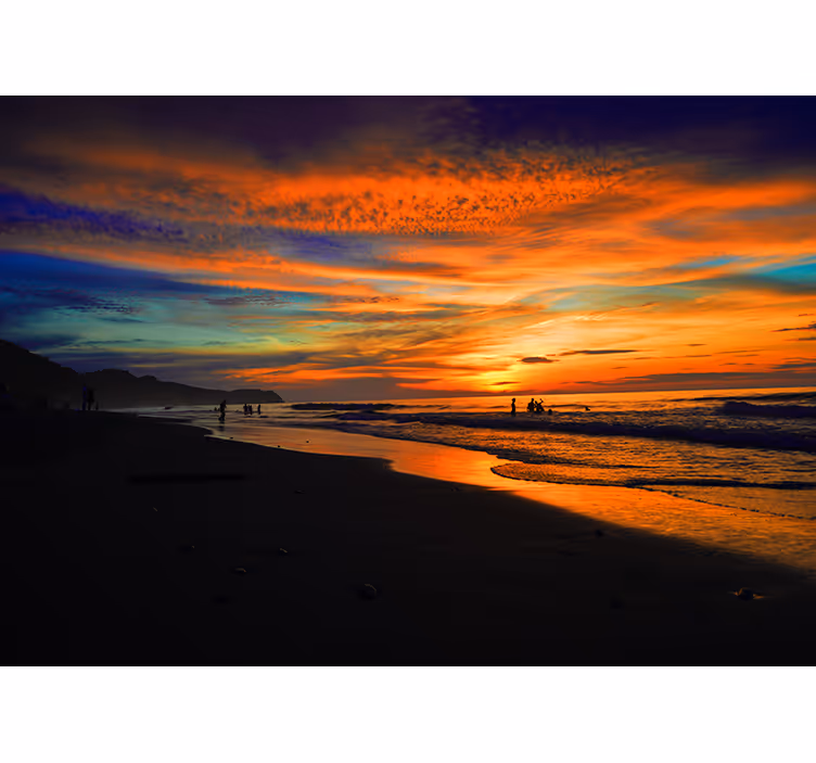 Fotomurale paesaggi sereno tramonto sull'oceano - TenStickers