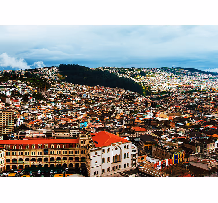 Fotomurale città vista del paesaggio urbano andino - TenStickers