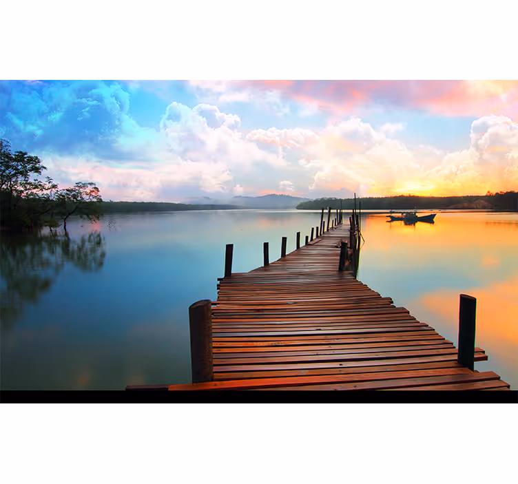 Fotomurale paesaggi sentiero d'acqua sereno - TenStickers