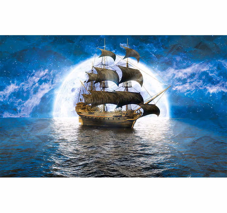 Fotomurale fantasia viaggio in nave avventuroso - TenStickers