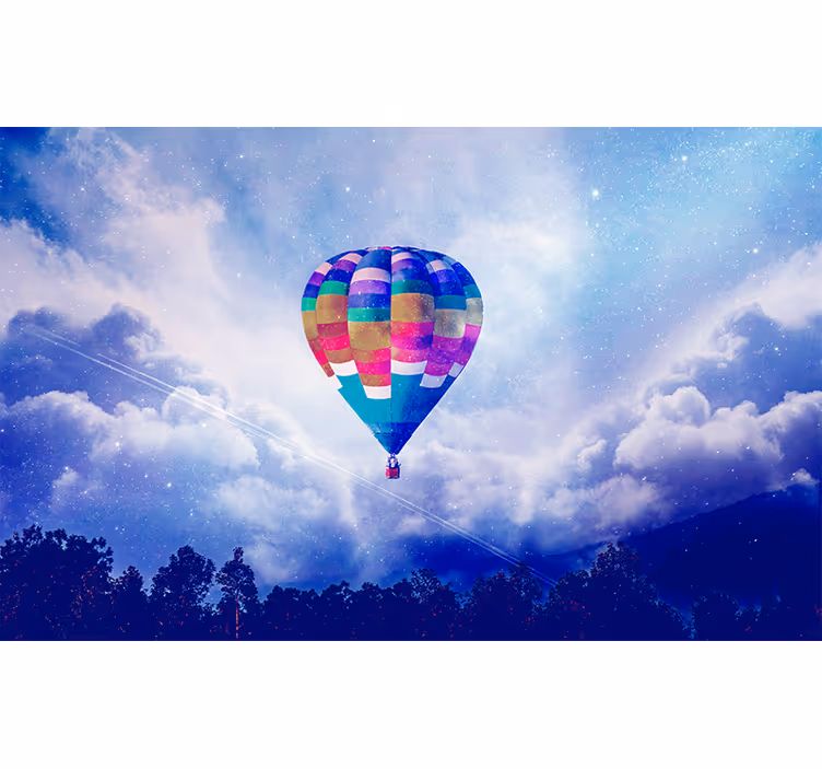 Fotomurale cielo mongolfiera colorata - TenStickers