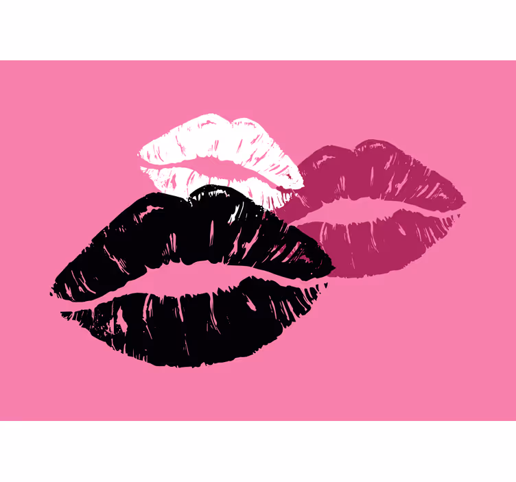 Fotomurale amore arte dell'impronta del bacio - TenStickers