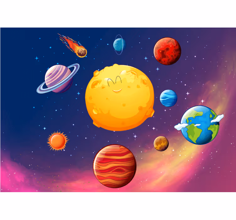Fotomurale fantasia personaggi del pianeta felice - TenStickers