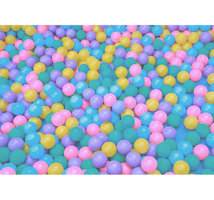 Fotomurale animali palline colorate e giocose - TenStickers