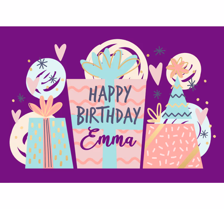 Fotomurali frasi regali di compleanno festa - TenStickers