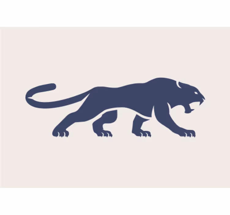 Fotomurali leone silhouette di leone maestoso - TenStickers