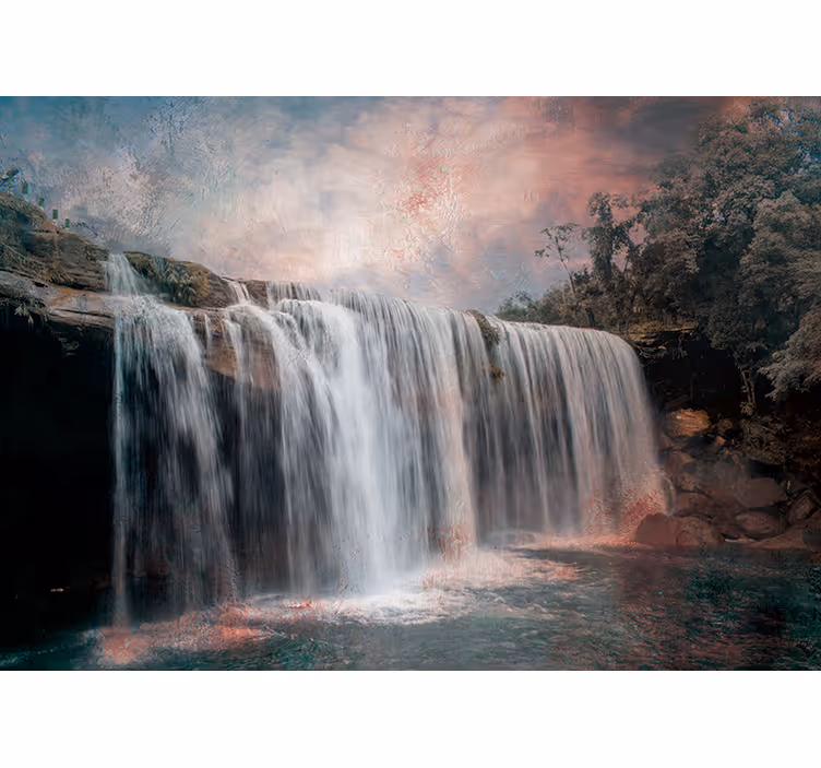 Fotomurali cascate maestoso salto in acqua - TenStickers