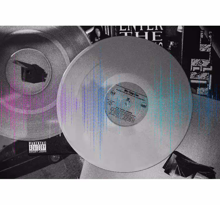 Fotomurale musicale onde sonore in vinile - TenStickers