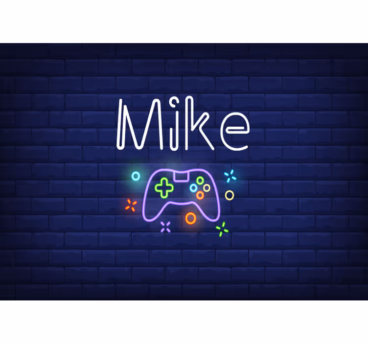 Fotomurale controller e nome personalizzabile - TenStickers