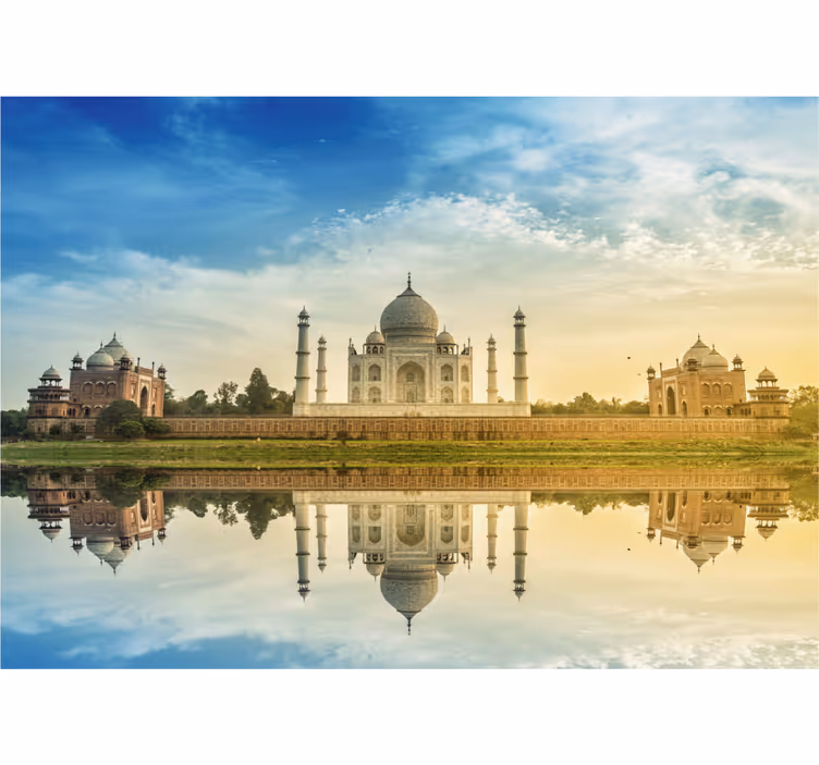 Fotomurale città riflesso del taj mahal - TenStickers