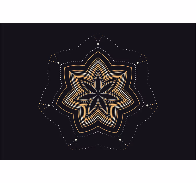 Fotomurali mandala intricato motivo a stella - TenStickers