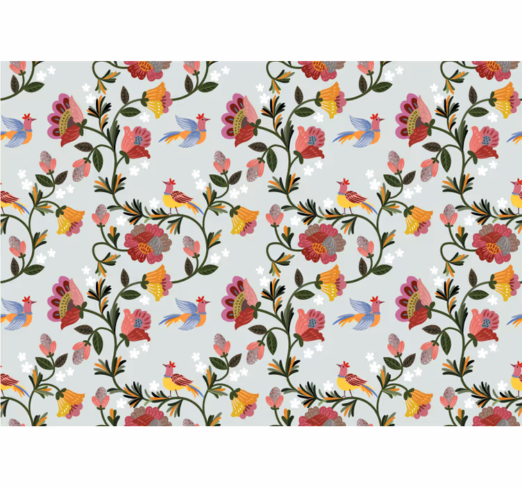 Fotomurale fiori motivo floreale colorato - TenStickers