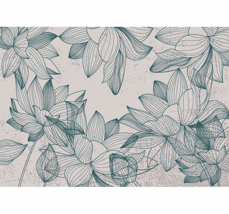 Fotomurali magnolias elegante disegno floreale - TenStickers