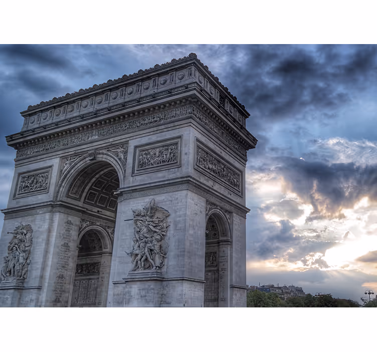 Fotomurale Parigi vista arco di trionfo - TenStickers