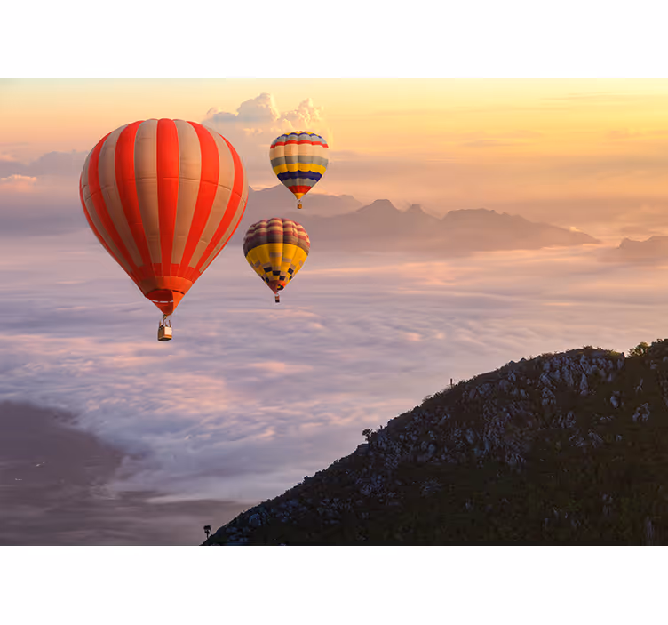 Fotomurale paesaggi palloni in volo - TenStickers