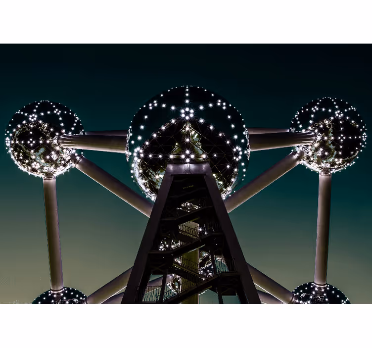 Fotomurale città struttura dell'atomium di bruxelles - TenStickers