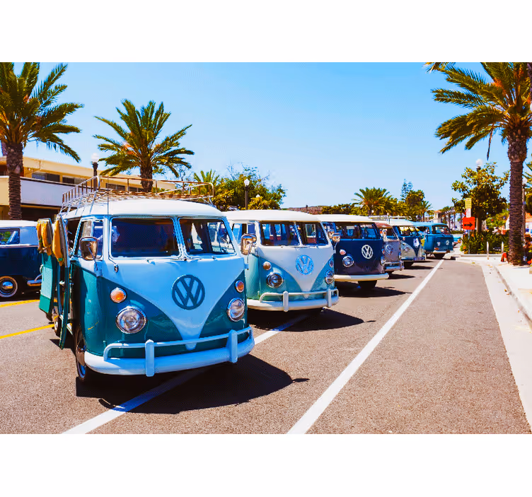 Fotomurale veicoli furgoni volkswagen classici - TenStickers