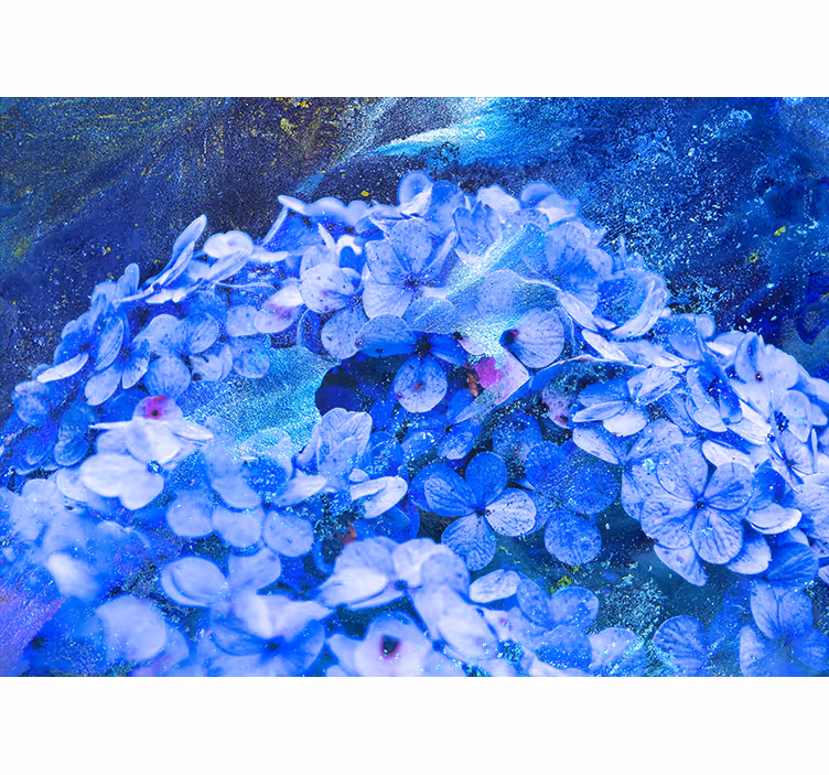 Fotomurale fiori composizione floreale blu - TenStickers