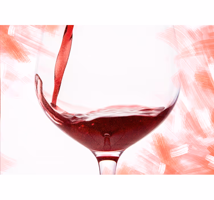 Fotomurale amore schizzi di vino - TenStickers