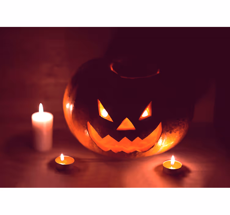 Fotomurale di Halloween bagliore spaventoso della zucca - TenStickers
