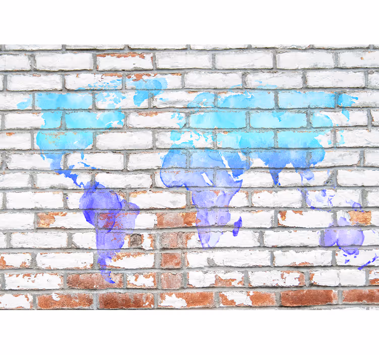 Fotomurale mappamondo mappa del mondo splash - TenStickers