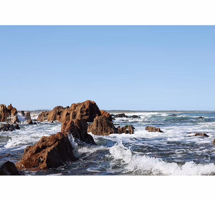 Fotomurale mare vista della costa rocciosa - TenStickers