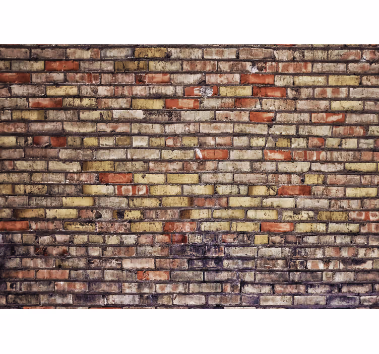 Fotomurale mattoni texture invecchiata - TenStickers