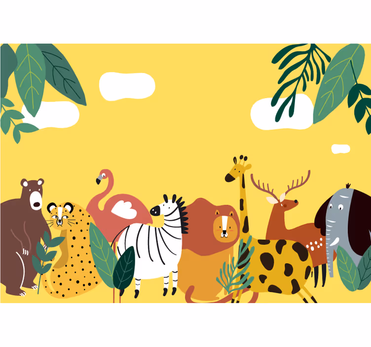 Fotomurale animali processione di creature vivaci - TenStickers