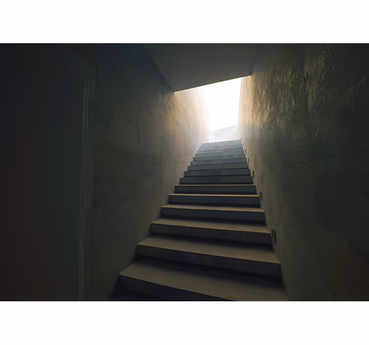 Fotomurale paesaggi scala verso la luce - TenStickers