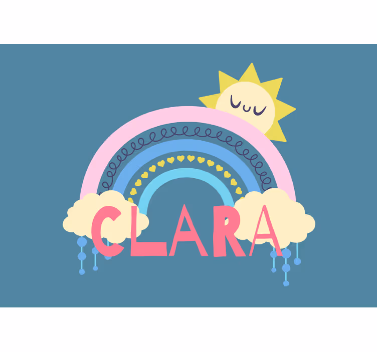 Fotomurale cameretta tema arcobaleno gioioso - TenStickers