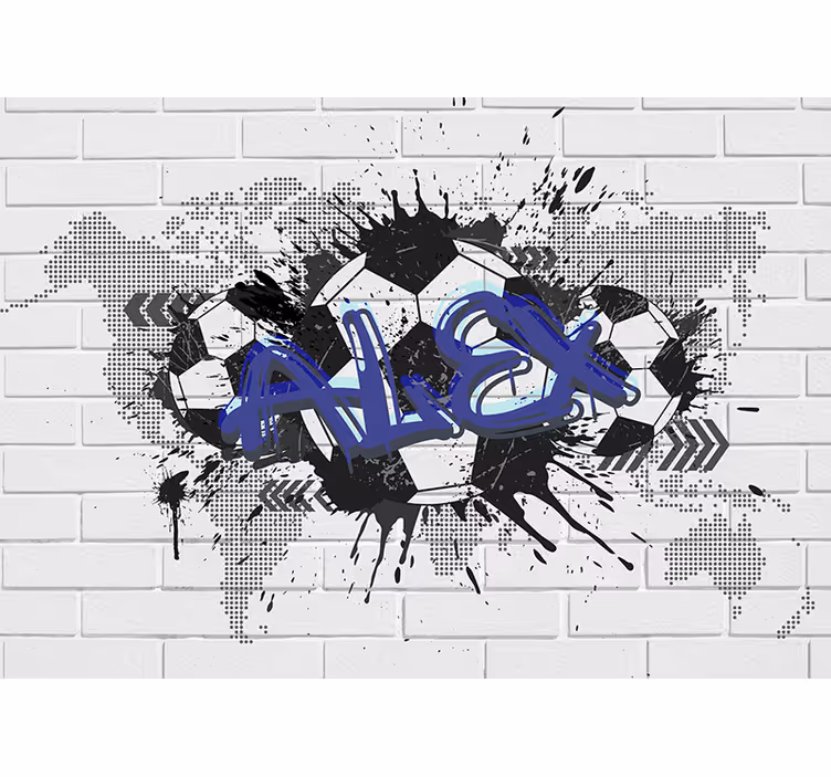 Fotomurale arte urbana graffiti di calcio - TenStickers