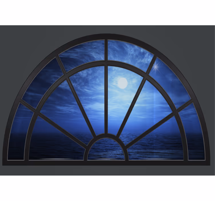 Fotomurale cielo vista dell'oceano al chiaro di luna - TenStickers