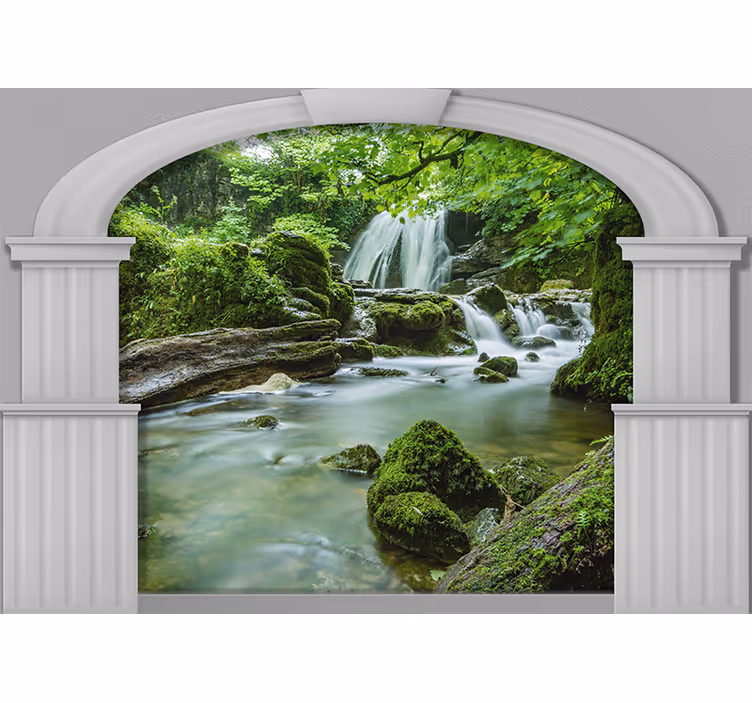 Fotomurali natura scena di cascata delicata - TenStickers