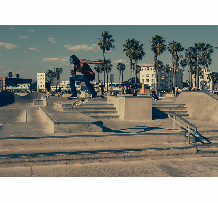Fotomurale arte urbana skater in azione - TenStickers