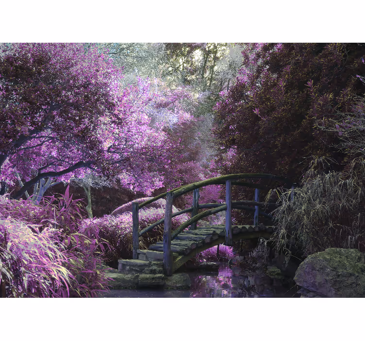 Fotomurali natura paesaggio sereno del ponte - TenStickers