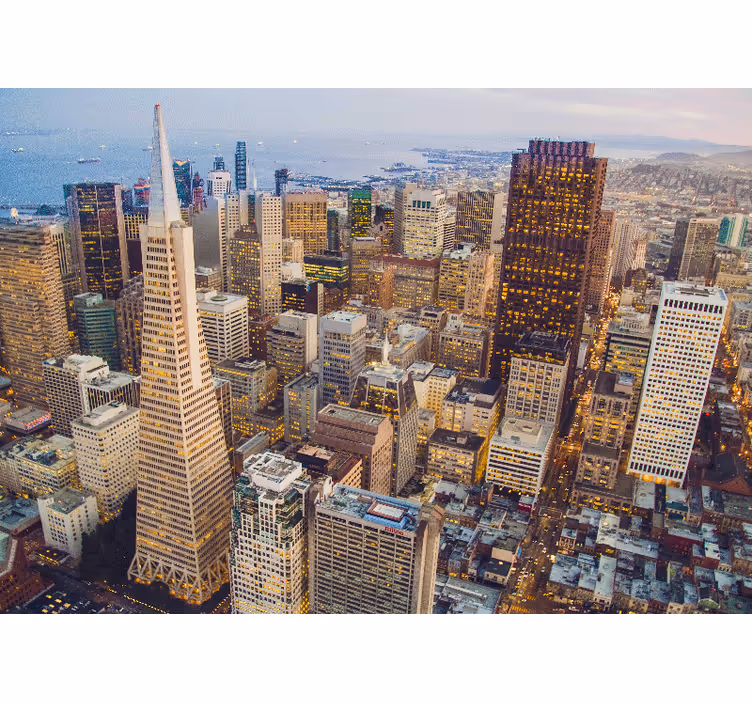 Fotomurale città skyline di san francisco - TenStickers