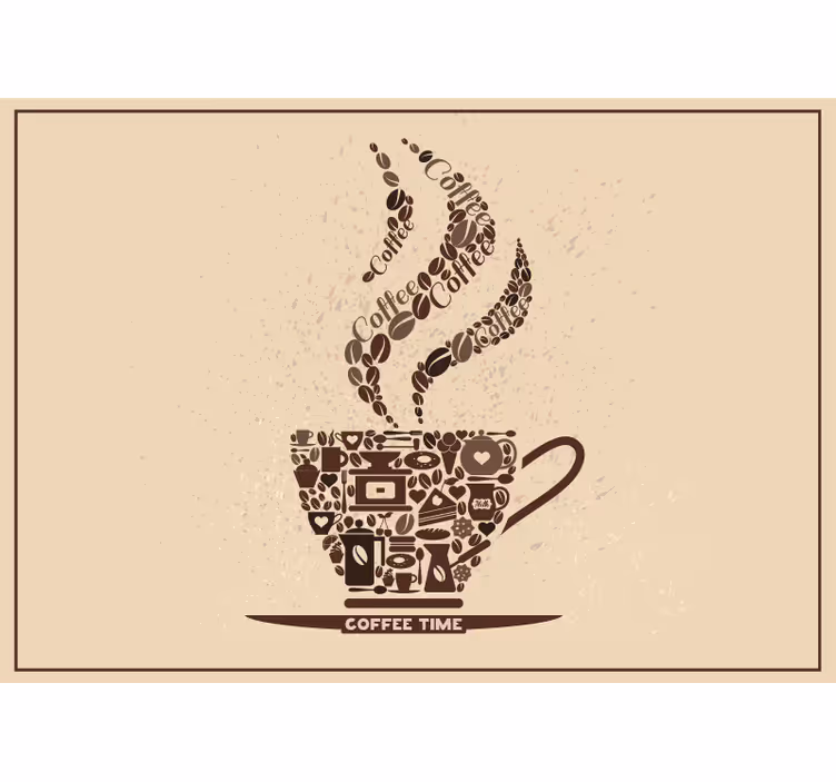 Fotomurali frasi frase sull'ora del caffè - TenStickers