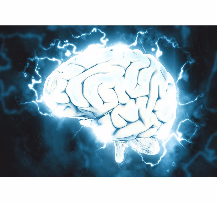 Fotomurale artistico concetto di cervello elettrico - TenStickers