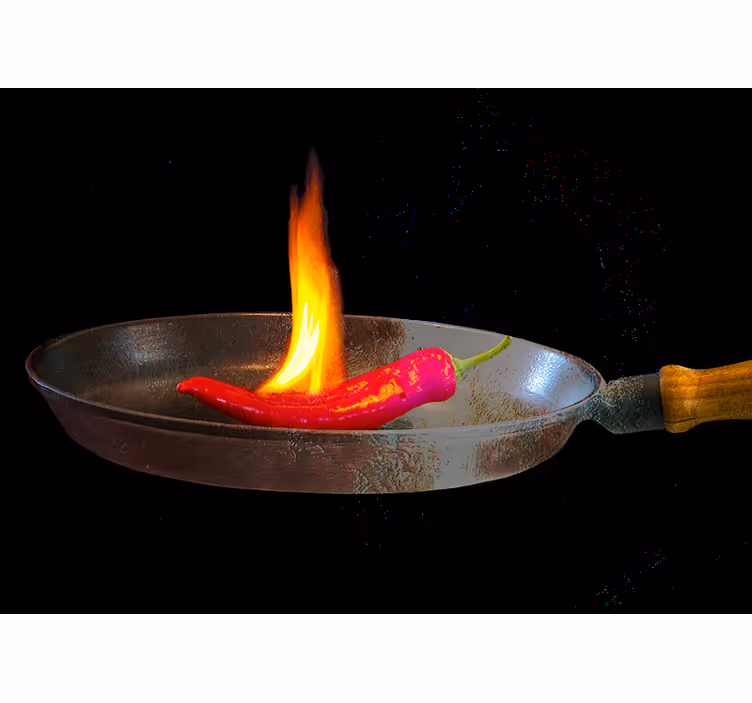 Fotomurale per cucina peperoncino piccante - TenStickers