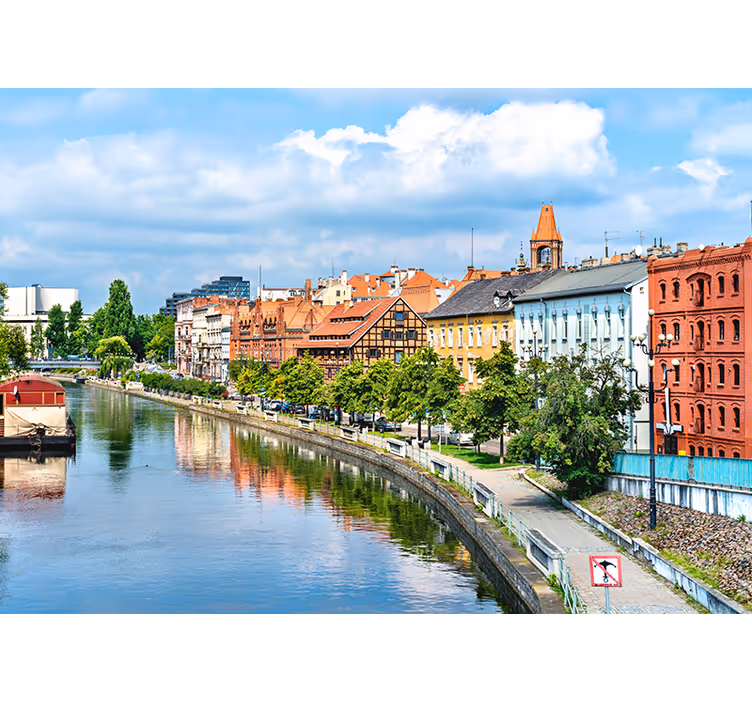 Fotomurale città riflesso del paesaggio urbano - TenStickers