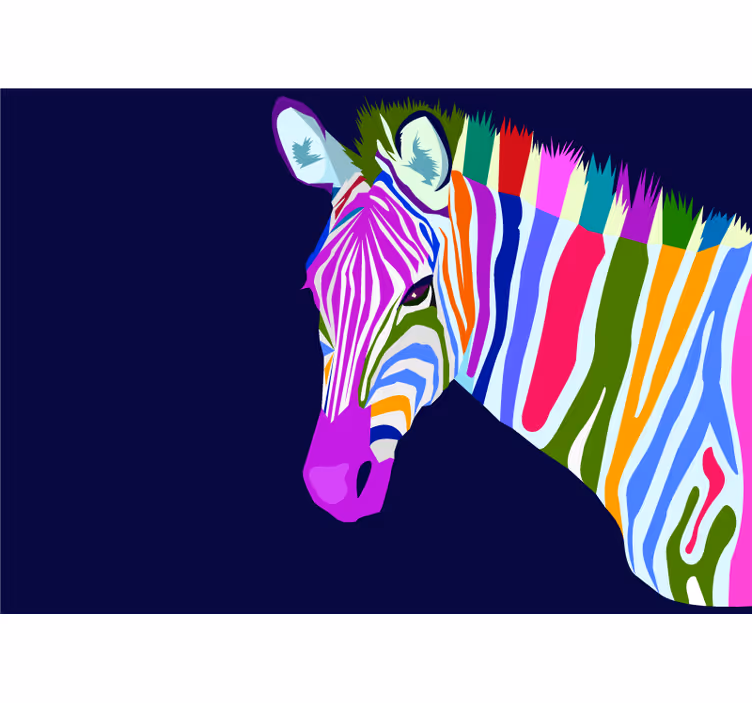 Fotomurale animali zebra multicolore - TenStickers