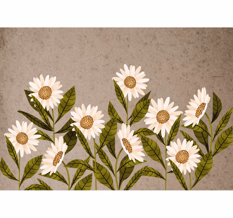 Fotomurale fiori affascinante composizione di margherite - TenStickers