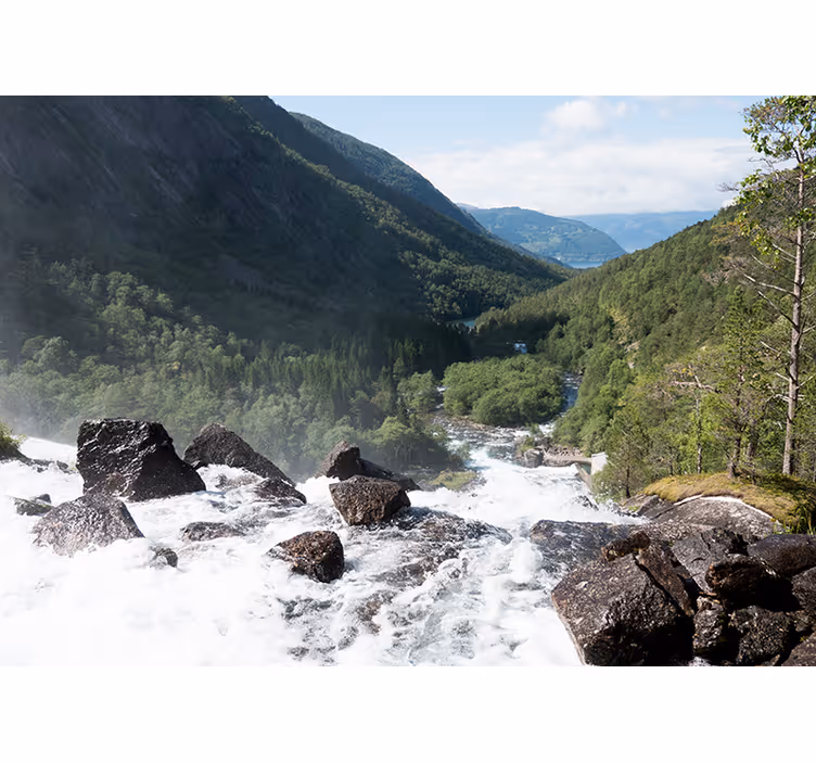 Fotomurali natura paesaggio fiume che scorre - TenStickers
